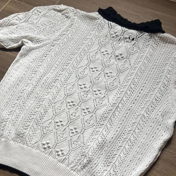 LOFT White Collared Sweater - Picture 7 of 10